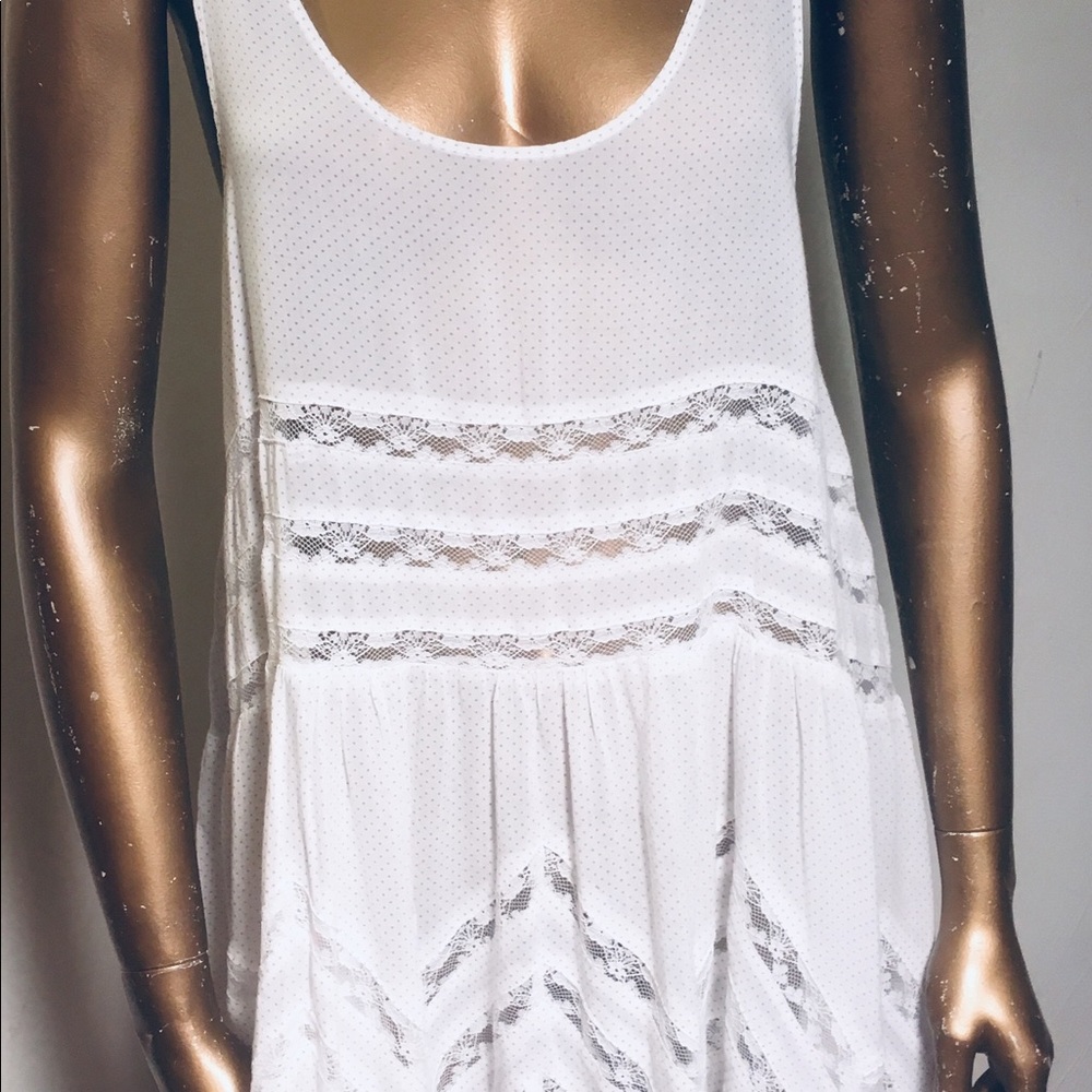 Free People Long Lace Detail TUNIC dress / S